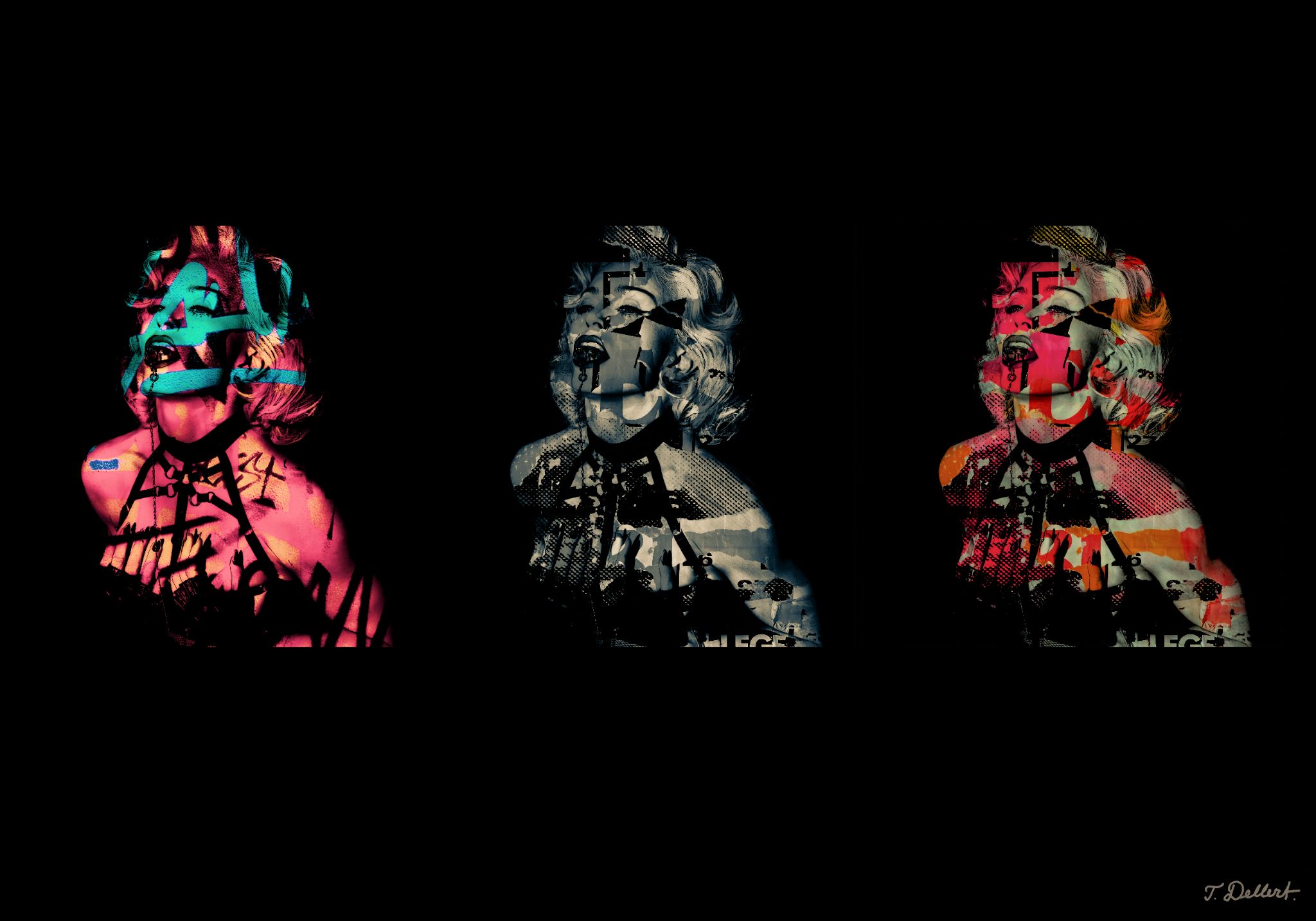 Madonna Extasy Triptych 